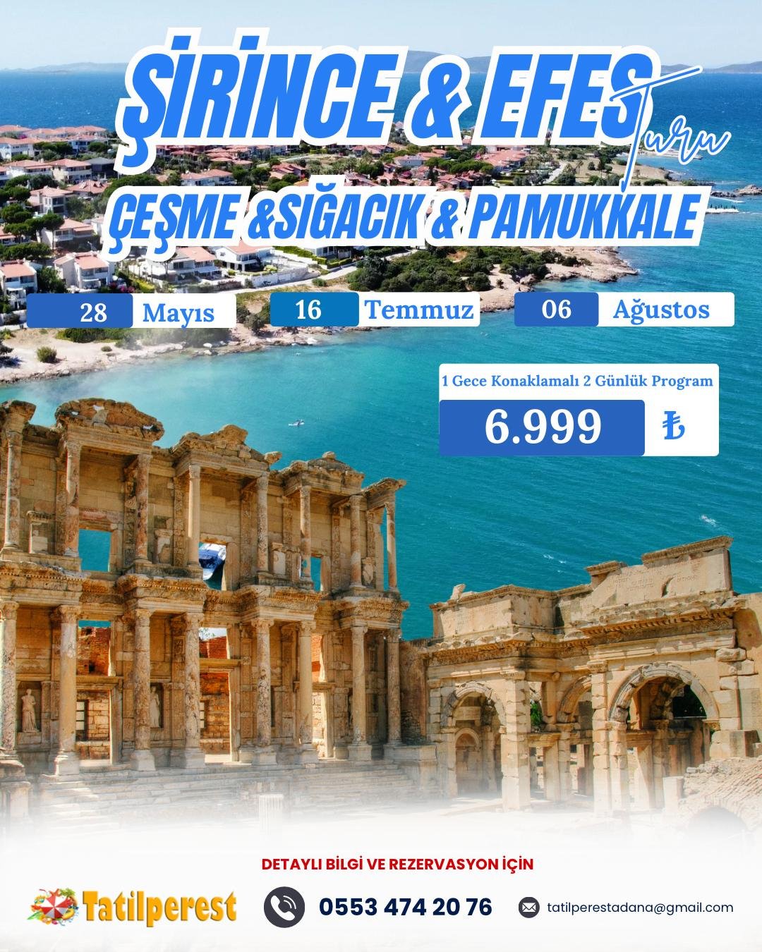 EGE TURU EFES ŞİRİNCE ÇEŞME ALAÇATI SIGACIK 28 MAYIS ÇIKIŞLI BAYRAM ÖZEL 